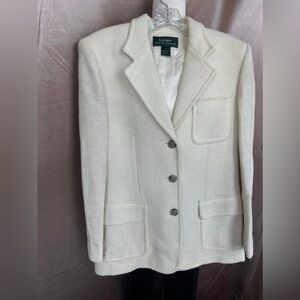 Ralph Lauren Ivory Tailored Jacket